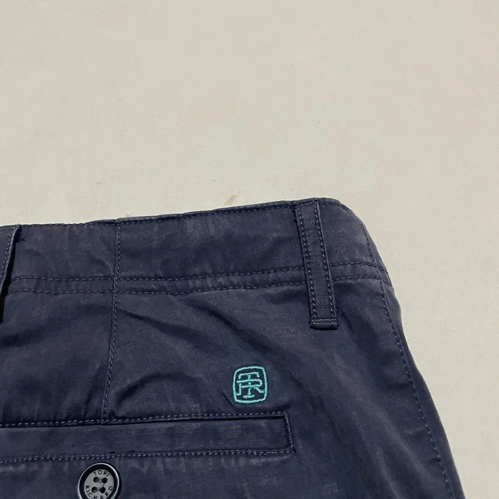 Tori Richard Mens Chino Pants Size 32 X 30 Navy‎ Blue Flat Front Stretch Casual